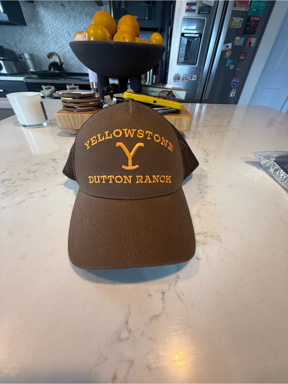 Yellowstone Dutton Ranch Embroidered Brown Trucker Hat